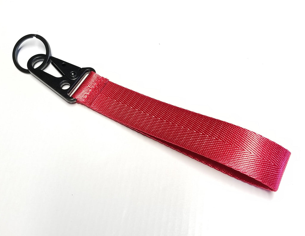 BRAND New JDM Ralliart Red Racing Keychain Metal key Ring Hook Strap Lanyard Universal