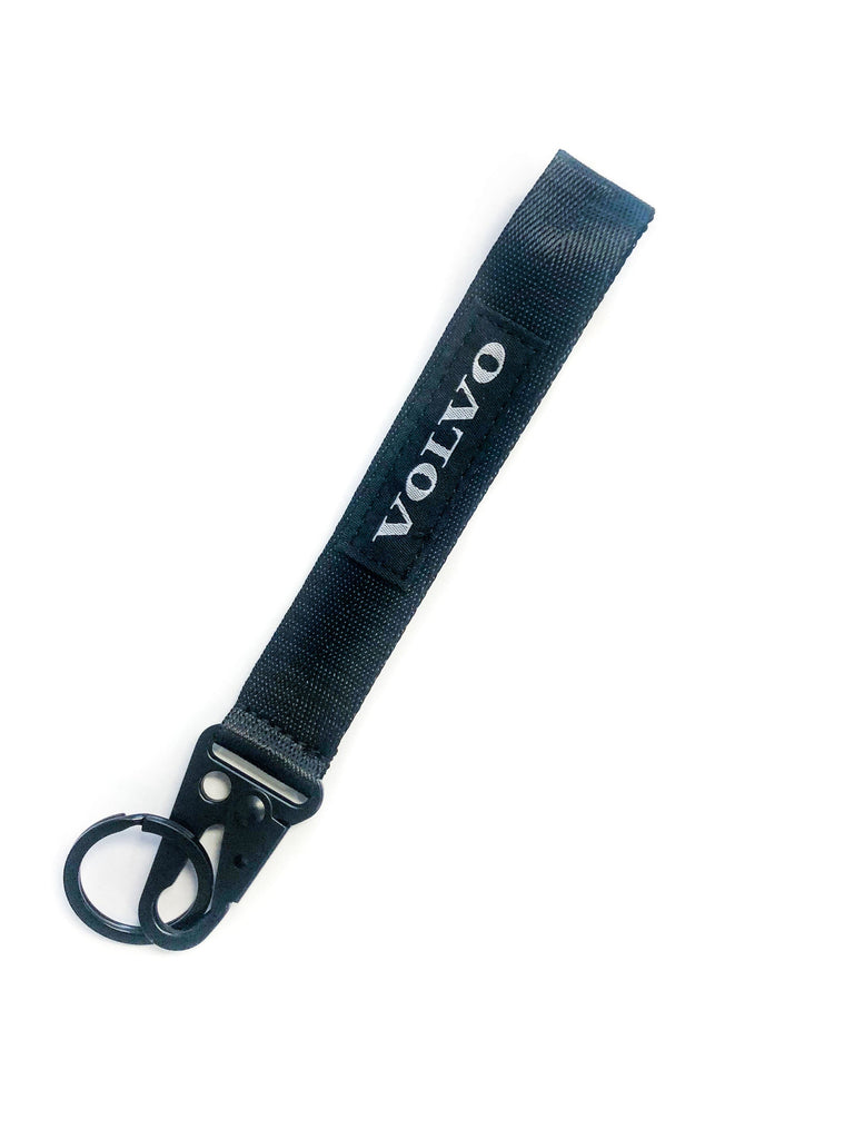 BRAND New JDM VOLVO Black Racing Keychain Metal key Ring Hook Strap Lanyard Universal