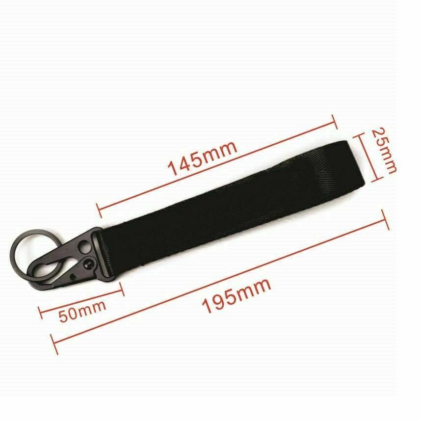 BRAND New JDM OMP Black Racing Keychain Metal key Ring Hook Strap Lanyard Universal