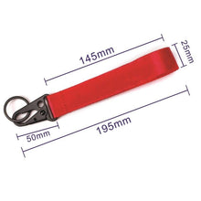 Load image into Gallery viewer, BRAND New JDM Ralliart Red Racing Keychain Metal key Ring Hook Strap Lanyard Universal