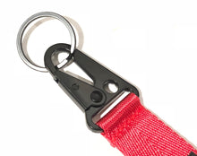 Load image into Gallery viewer, BRAND New JDM Momo Red Racing Keychain Metal key Ring Hook Strap Lanyard Universal