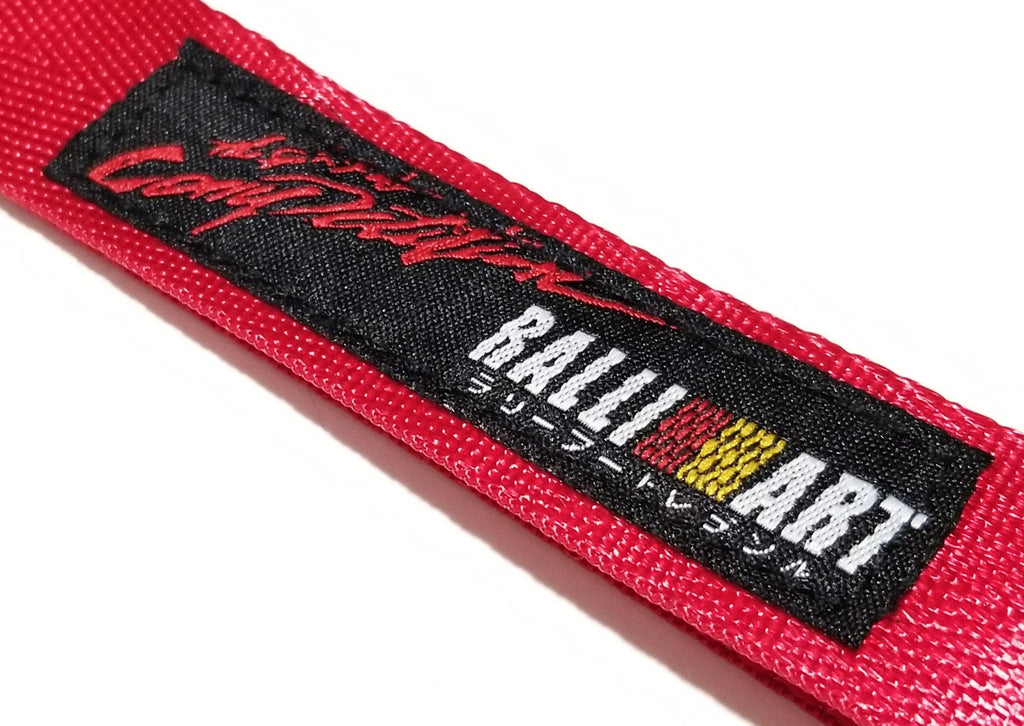 BRAND New JDM Ralliart Red Racing Keychain Metal key Ring Hook Strap Lanyard Universal