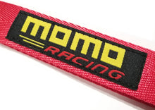 Load image into Gallery viewer, BRAND New JDM Momo Red Racing Keychain Metal key Ring Hook Strap Lanyard Universal