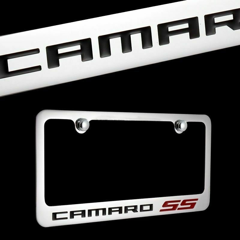 Brand New 1PCS Camaro SS Chrome Plated Brass License Plate Frame Officially Licensed