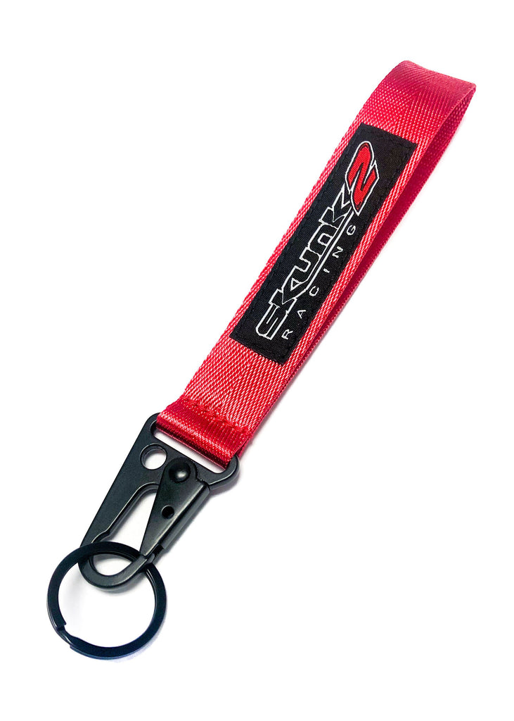 BRAND New JDM Skunk2 Red Racing Keychain Metal key Ring Hook Strap Lanyard Universal