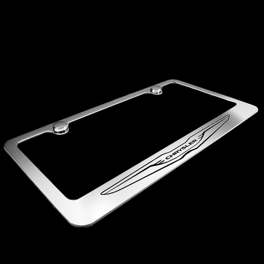 Brand New 2PCS Chrysler Chrome Plated Brass License Plate Frame Officially Licensed