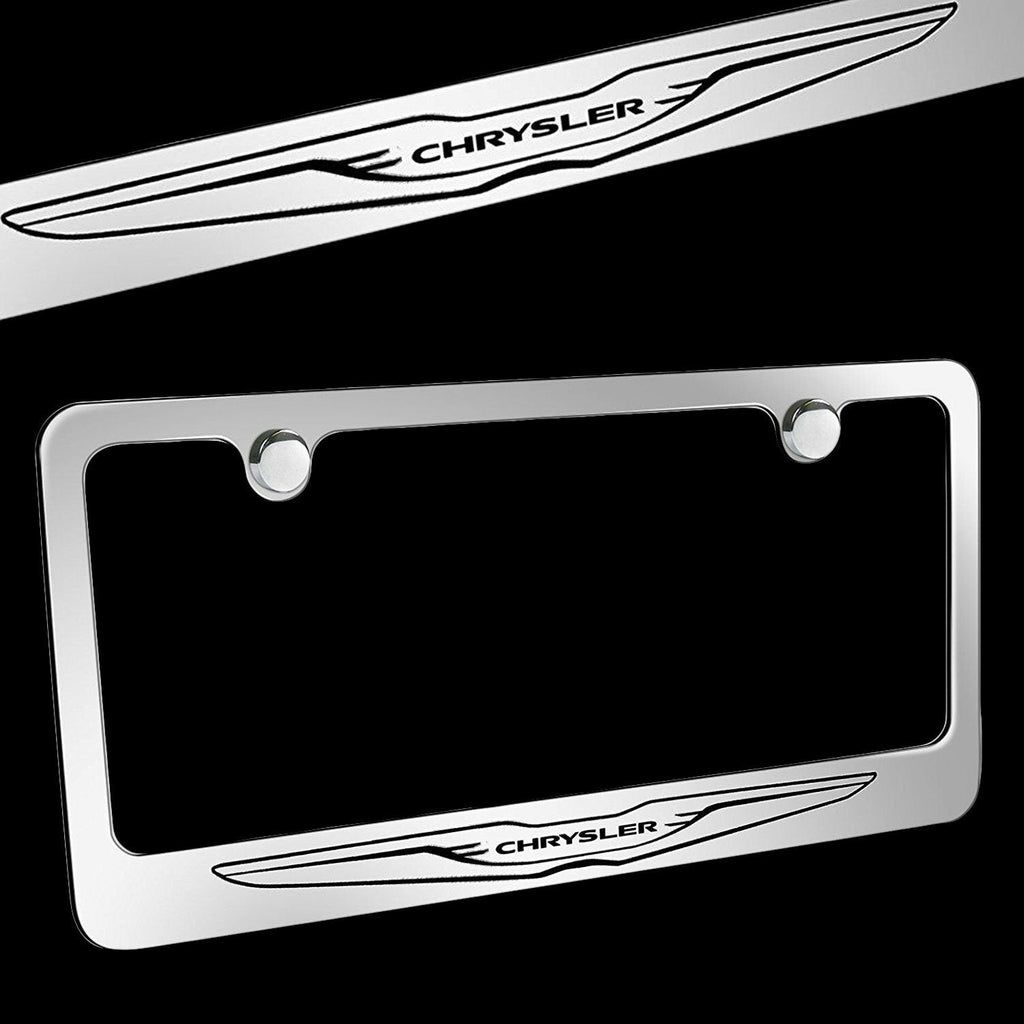 Brand New 1PCS Chrysler Chrome Plated Brass License Plate Frame Officially Licensed