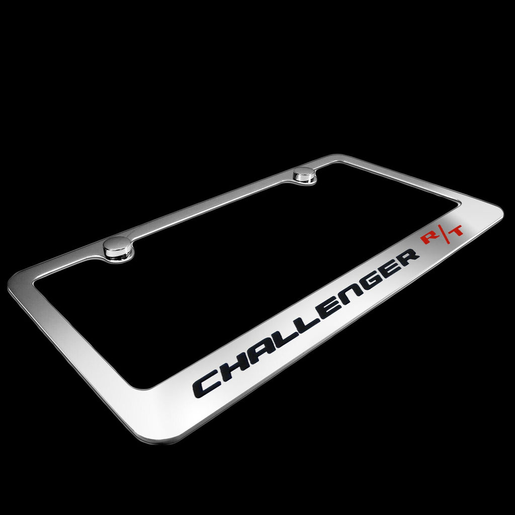 Brand New 1PCS Challenger R/T Chrome Plated Brass License Plate Frame Officially Licensed