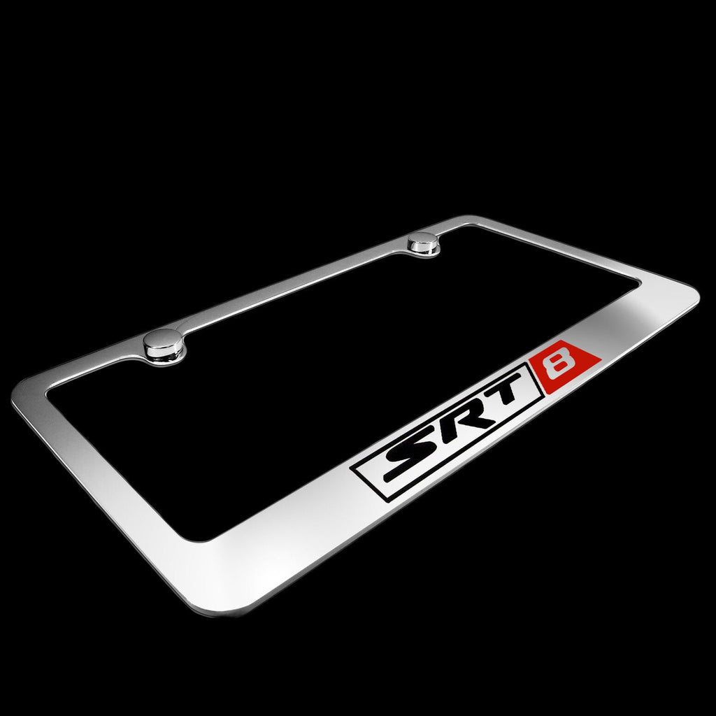 Brand New 1PCS SRT8 Chrome Plated Brass License Plate Frame Officially Licensed