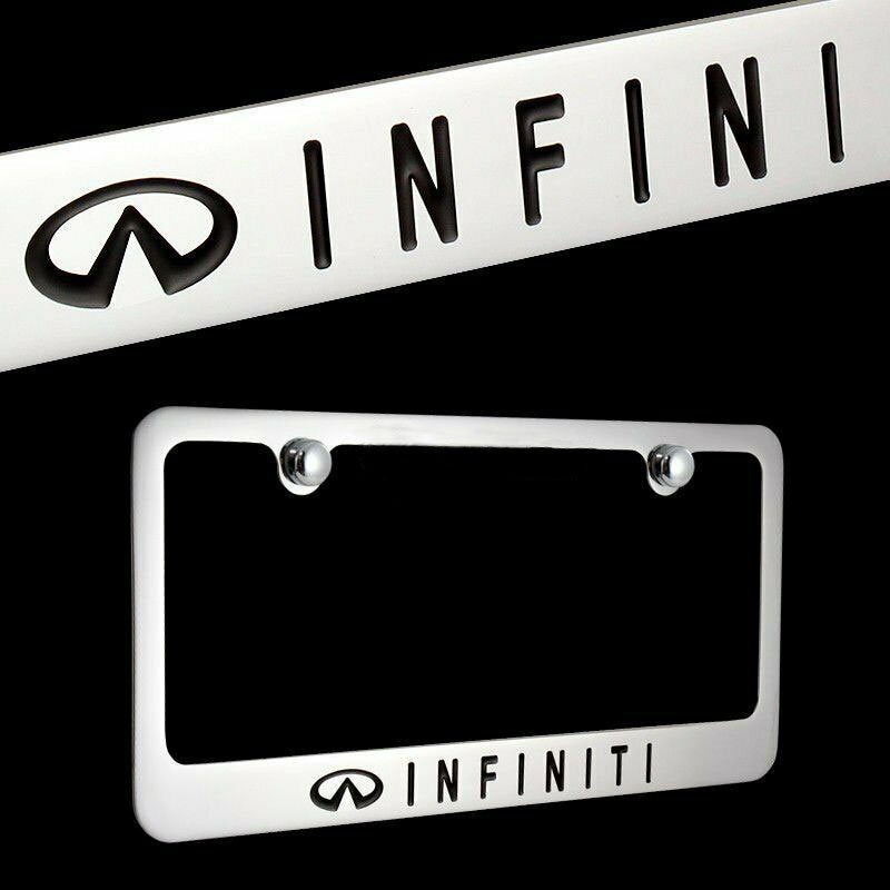 Brand New 1PCS INFINITI Chrome Plated Brass License Plate Frame Officially Licensed