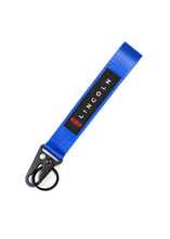 Load image into Gallery viewer, BRAND New JDM Lincoln Blue Racing Keychain Metal key Ring Hook Strap Lanyard Universal