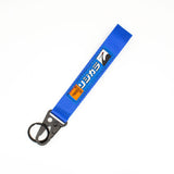 BRAND New JDM Spoon Sports Blue Racing Keychain Metal key Ring Hook Strap Lanyard Universal