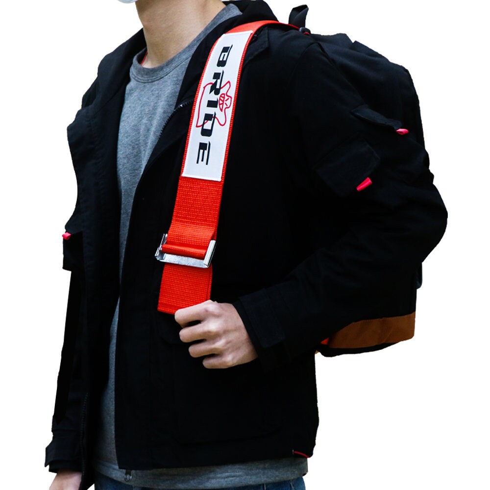 Brand New JDM Bride Racing Red Harness Adjustable Shoulder Strap Back Pack