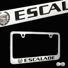 Load image into Gallery viewer, Brand New 1PCS Cadillac Escalade Chrome Plated Brass License Plate Frame Officially Licensed