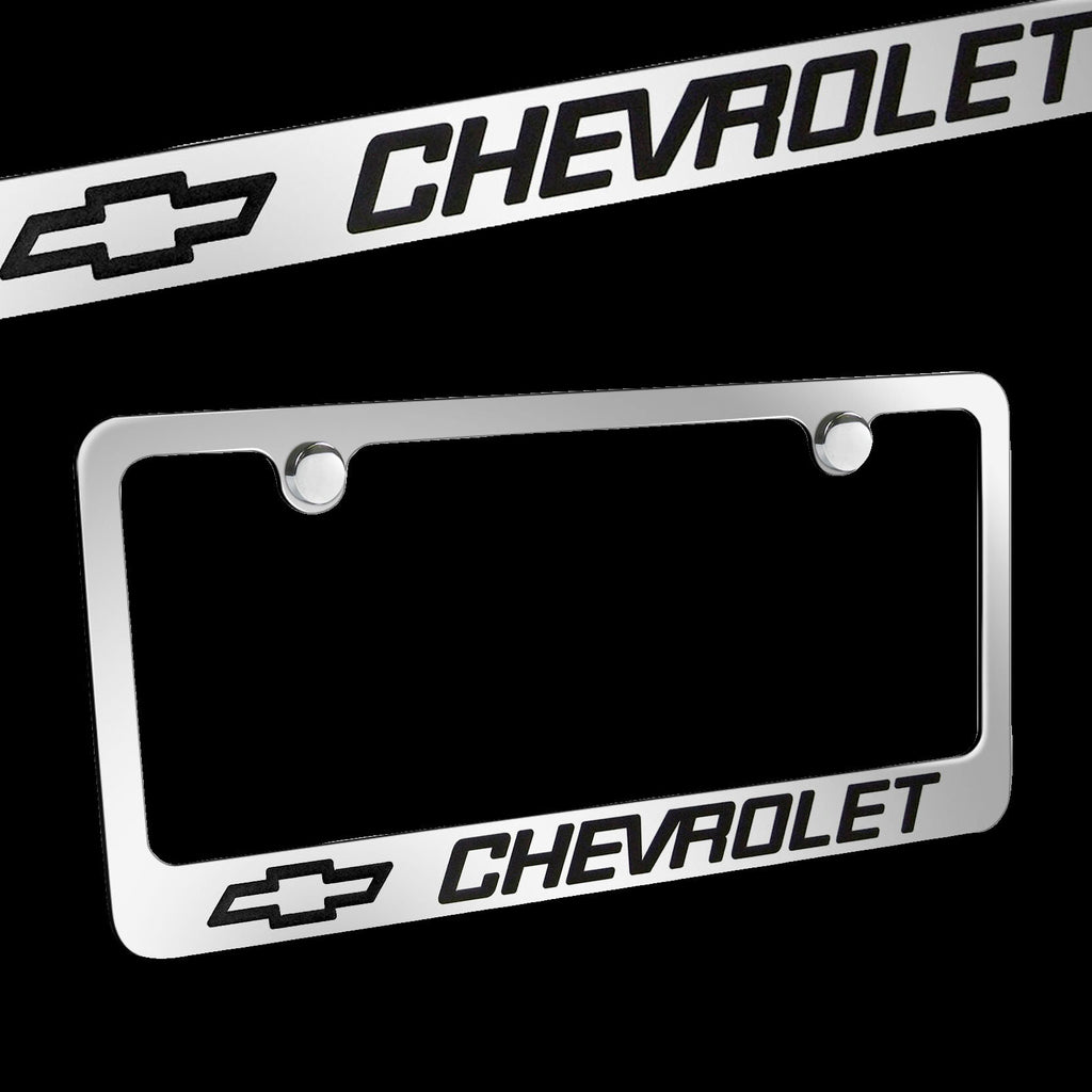 Brand New 1PCS Chevrolet Chrome Plated Brass License Plate Frame Officially Licensed