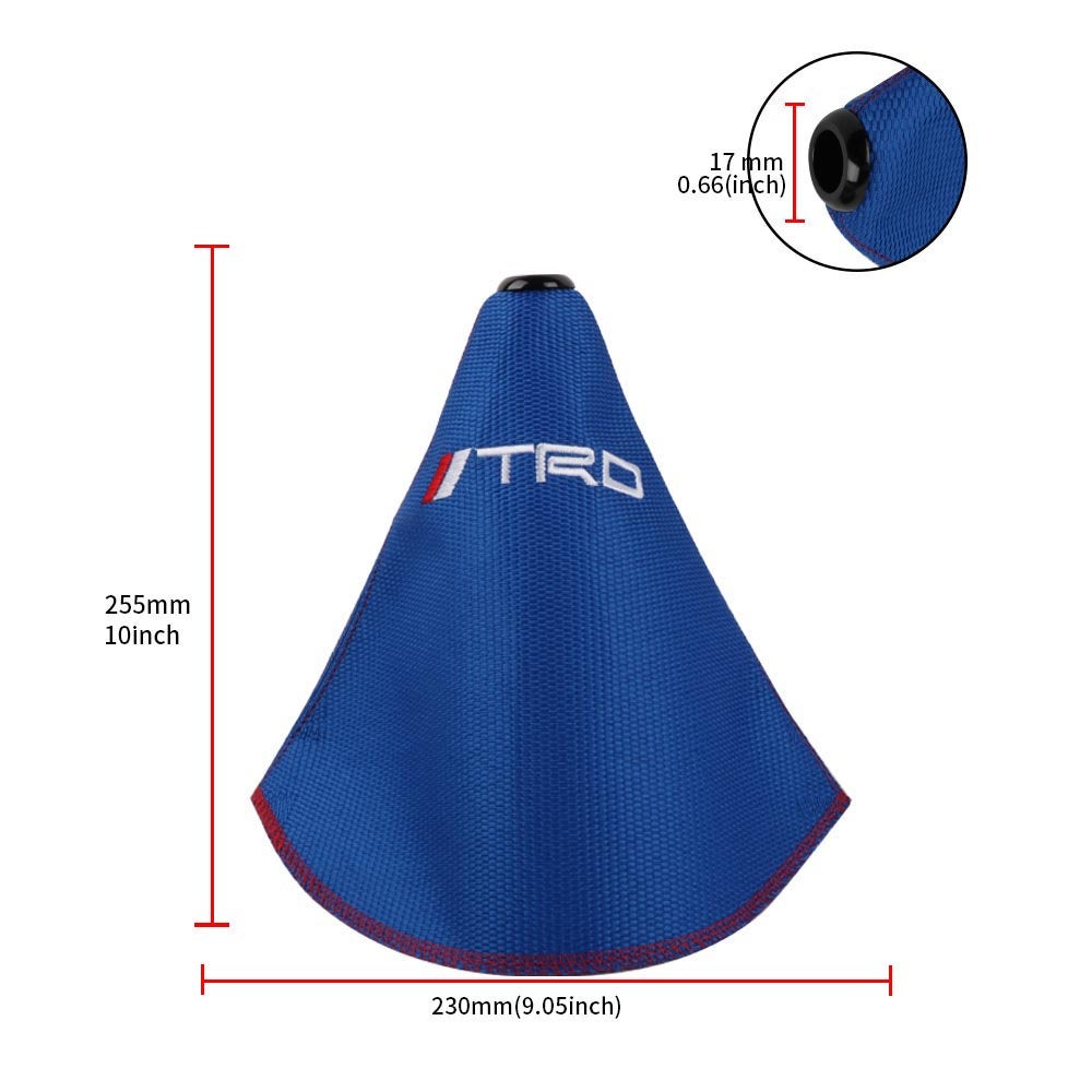 Brand New Trd Blue Hyper FABRIC Shift Boot Cover MT/AT Car Universal