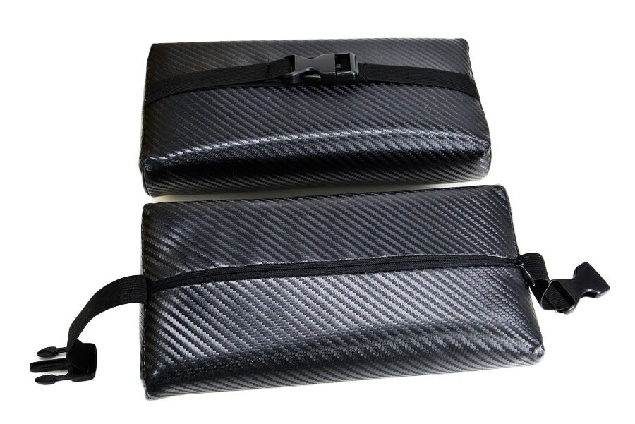 Brand New 4PCS Carbon Fiber Leather JP Junction Produce Vip Car Neck Rest Pillow Headrest Cushion