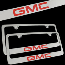 Load image into Gallery viewer, Brand New 2PCS GMC Chrome Plated Brass License Plate Frame Officially Licensed