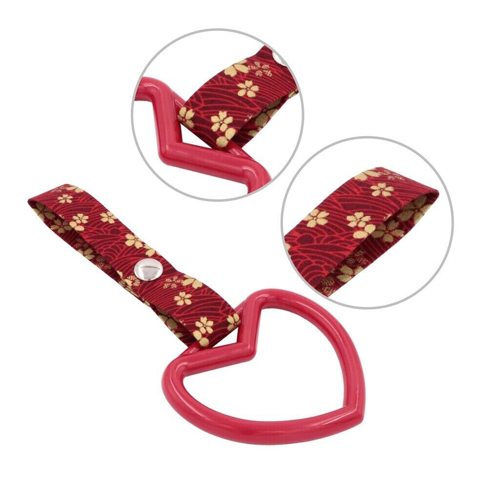 Brand New Heart Red JDM TSURIKAWA Ring Subway Train Bus Handle Strap Charm Drift