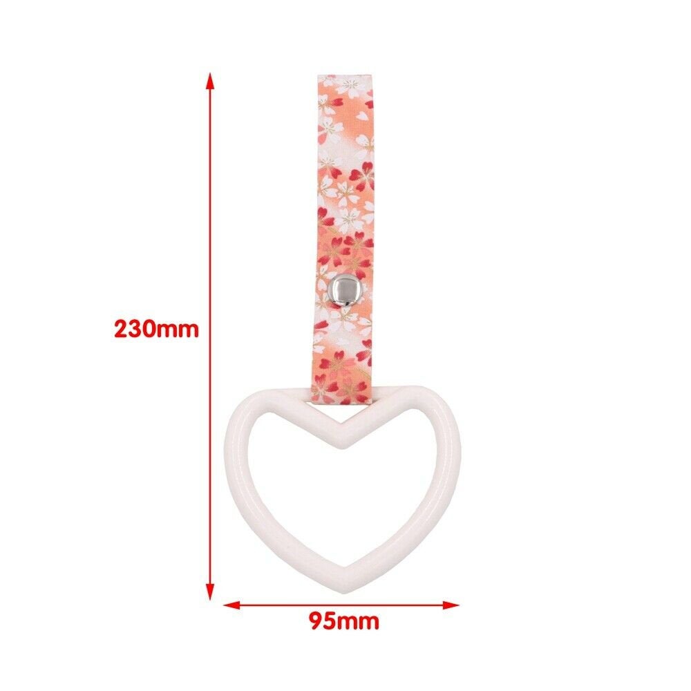 Brand New Heart White JDM TSURIKAWA Ring Subway Train Bus Handle Strap Charm Drift