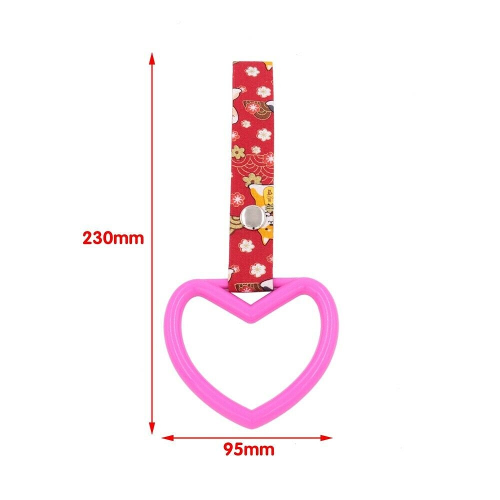 Brand New Heart Pink JDM TSURIKAWA Ring Subway Train Bus Handle Strap Charm Drift