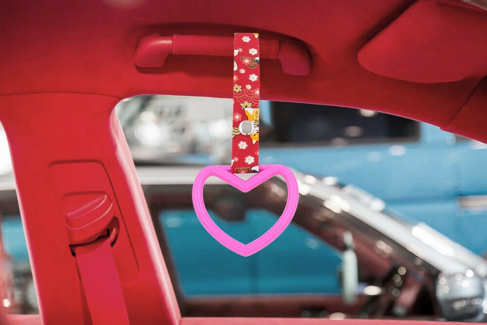 Brand New Heart Pink JDM TSURIKAWA Ring Subway Train Bus Handle Strap Charm Drift