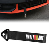 Brand New Ralliart High Strength Black Tow Towing Strap Hook For Front / REAR BUMPER JDM