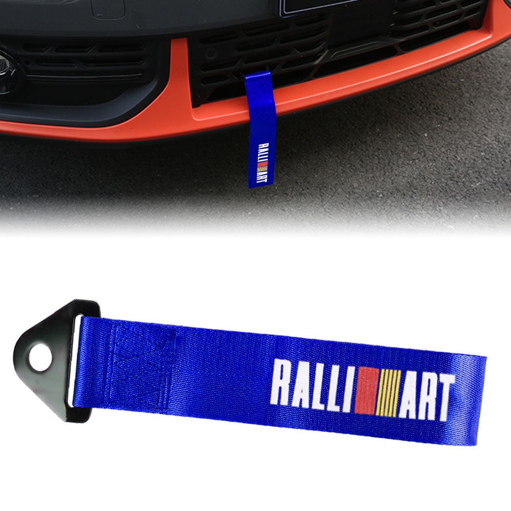 Brand New Ralliart High Strength Blue Tow Towing Strap Hook For