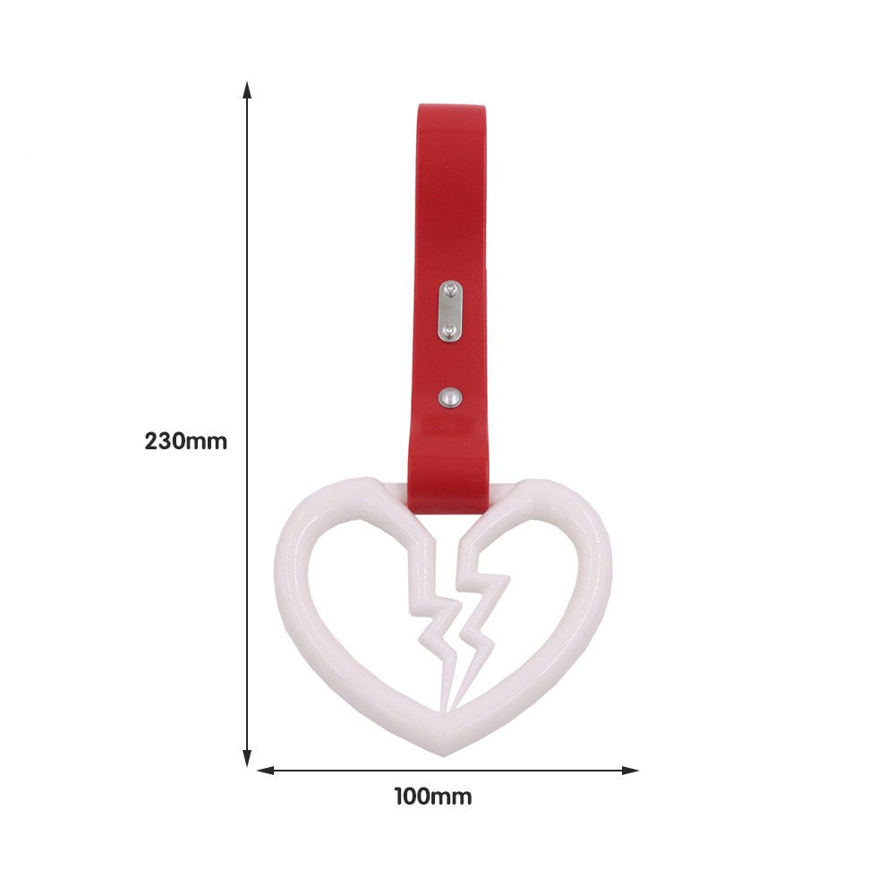 Brand New Broken Heart White JDM TSURIKAWA Ring Subway Train Bus Handle Strap Charm Drift