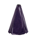 Brand New Universal Carbon Fiber Purple Leather PVC Style Black Stitch Leather Gear Manual Shifter Shift Knob Boot