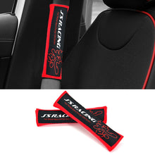 Load image into Gallery viewer, Brand New 2PCS JDM J&#39;S RACING Red Racing Logo Embroidery Seat Belt Cover Shoulder Pads New