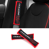 Brand New 2PCS JDM J'S RACING Red Racing Logo Embroidery Seat Belt Cover Shoulder Pads New