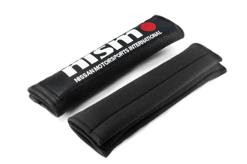 Brand New 2PCS JDM Nismo Black Racing Logo Embroidery Seat Belt Cover Shoulder Pads New