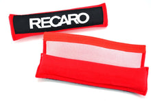 Load image into Gallery viewer, Brand New 2PCS JDM Recaro Red Racing Logo Embroidery Seat Belt Cover Shoulder Pads New