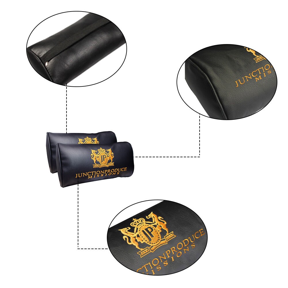 Brand New 4PCS Embroidery JP Junction Produce Vip Car Neck Rest Pillow Headrest Cushion