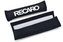 Load image into Gallery viewer, Brand New 2PCS JDM Recaro Black Racing Logo Embroidery Seat Belt Cover Shoulder Pads New