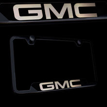 Load image into Gallery viewer, Brand New 1PCS GMC Black Stainless Steel License Plate Frame Officially Licensed