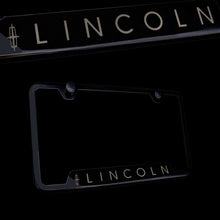 Load image into Gallery viewer, Brand New 1PCS LINCOLN Black Stainless Steel License Plate Frame Officially Licensed