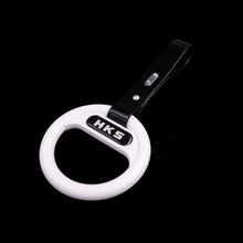 Load image into Gallery viewer, Brand New Universal HKS White Round Black Strap JDM TSURIKAWA Ring Subway Train Bus Handle Strap Charm Drift