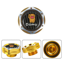 Load image into Gallery viewer, Brand New Jdm Gold Engine Oil Cap With Real Carbon Fiber Domo Sticker Emblem For Honda / Acura