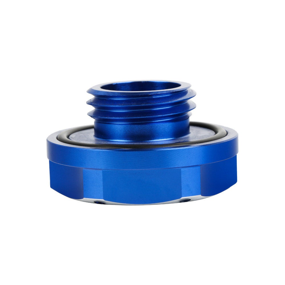 Brand New Jdm Blue Engine Oil Cap With Real Carbon Fiber Mugen Sticker Emblem For Honda / Acura