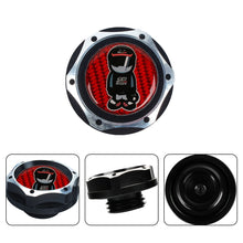 Load image into Gallery viewer, Brand New Honda / Acura Black Engine Oil Cap With Real Carbon Fiber Red Mugen Racer Sticker Emblem