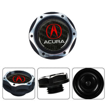 Load image into Gallery viewer, Brand New Acura Black Engine Oil Cap With Real Carbon Fiber Black Acura Sticker Emblem