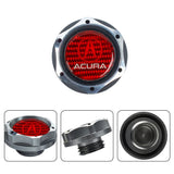 Brand New Jdm Gunmetal Engine Oil Cap With Real Carbon Fiber Sticker Emblem For Acura