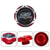 Brand New Jdm Red Engine Oil Cap With Real Carbon Fiber Mugen Power Sticker Emblem For Honda / Acura