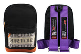 Brand New JDM Type R Bride Racing Purple Harness Adjustable Shoulder Strap Back Pack