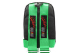 Brand New JDM Ralliart Bride Racing Green Harness Adjustable Shoulder Strap Back Pack