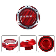 Load image into Gallery viewer, Brand New Jdm Red Engine Oil Cap With Real Carbon Fiber Nismo Sticker Emblem For Nissan