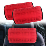 Brand New 2PCS JDM Bride Red Gradation Neck Headrest pillow Fabric Racing Seat Material NEW