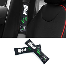 Load image into Gallery viewer, Brand New 2PCS JDM ILLEST Bride Black Racing Logo Embroidery Seat Belt Cover Shoulder Pads New